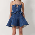 Denim Spaghetti Strap Mini Dress