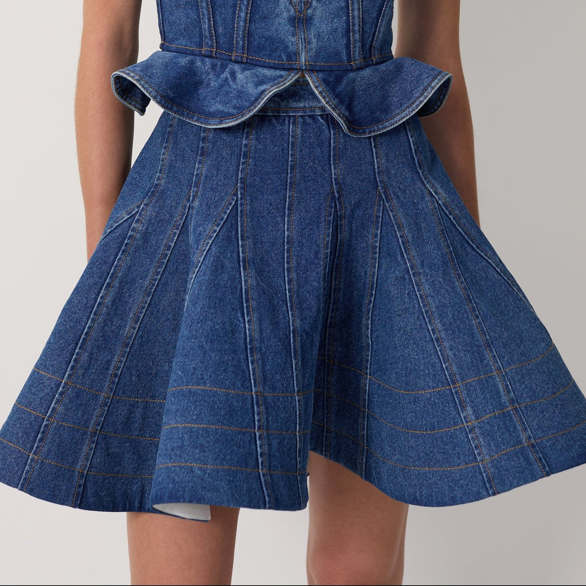 Denim Spaghetti Strap Mini Dress