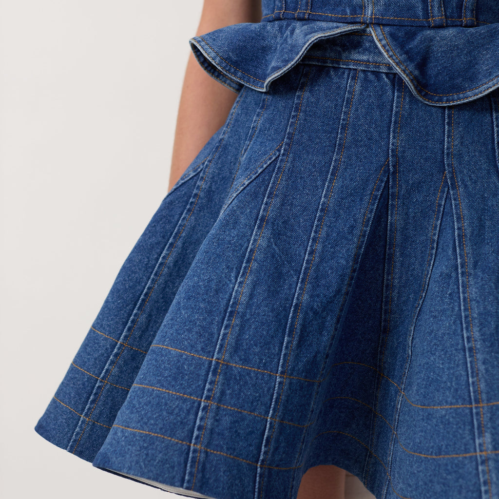 Denim Spaghetti Strap Mini Dress
