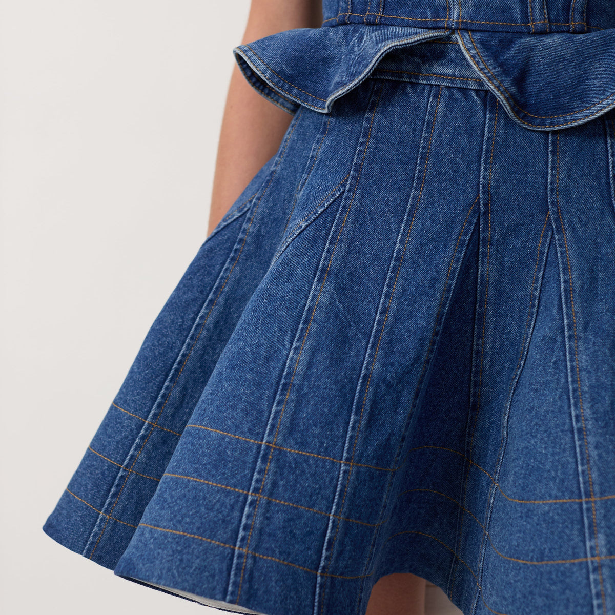 Denim Spaghetti Strap Mini Dress