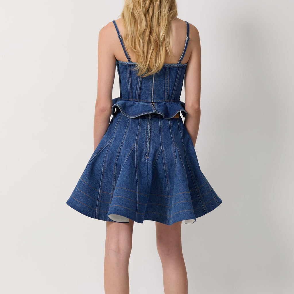Denim Spaghetti Strap Mini Dress