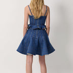 Denim Spaghetti Strap Mini Dress
